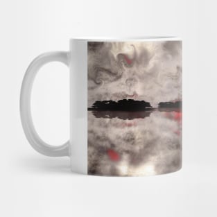 Red sunset abstract painting Mug